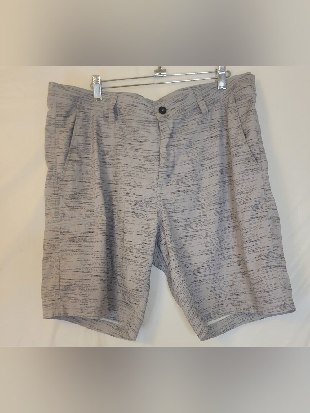 PLAYBOY Gray Heathered Flat Front Men's Shorts